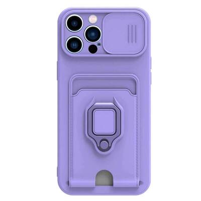 Microsonic Apple iPhone 12 Pro Kılıf Multifunction Silicone Lila