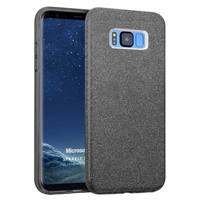 Microsonic Samsung Galaxy S8 Kılıf Sparkle Shiny Siyah