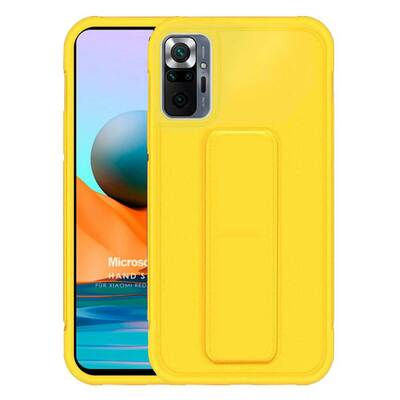 Microsonic Xiaomi Redmi Note 10 Pro Kılıf Hand Strap Sarı