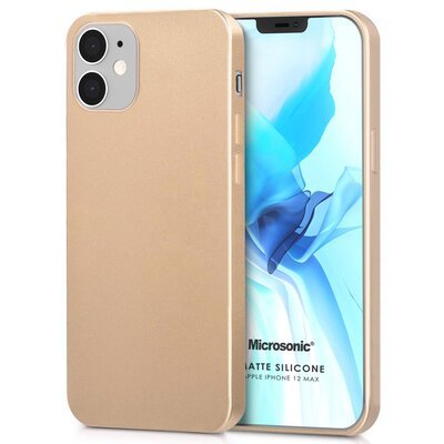 Microsonic Apple iPhone 12 Mini Kılıf Matte Silicone Gold