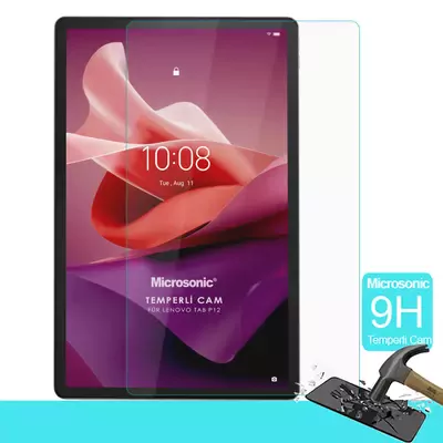 Microsonic Lenovo Tab P12 Tempered Glass Cam Ekran Koruyucu