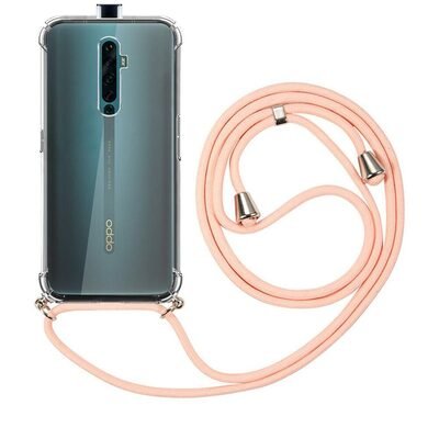 Microsonic Oppo Reno 2Z Kılıf Neck Lanyard Rose Gold