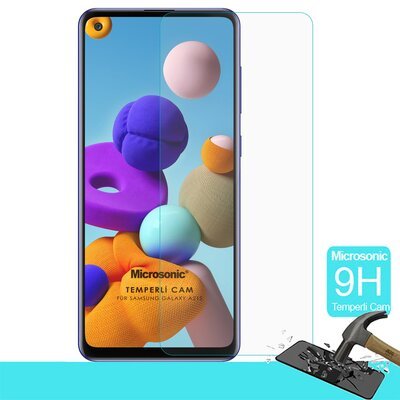 Microsonic Samsung Galaxy A21S Temperli Cam Ekran Koruyucu Film