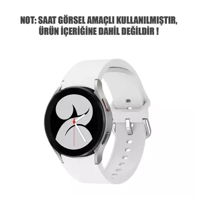 Microsonic Samsung Galaxy Watch 6 40mm Kordon Solid Silicone Band Beyaz