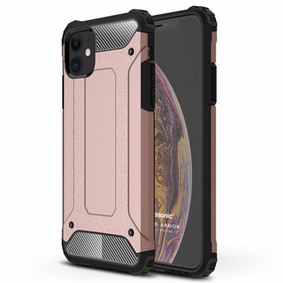 Microsonic Apple iPhone 12 Kılıf Rugged Armor Rose Gold