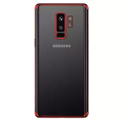 Microsonic Samsung Galaxy S9 Plus Kılıf Skyfall Transparent Clear Kırmızı