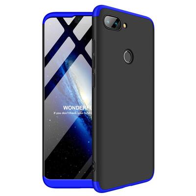 Microsonic Xiaomi Mi 8 Lite Kılıf Double Dip 360 Protective AYS Siyah - Mavi