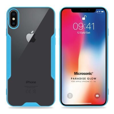 Microsonic Apple iPhone X Kılıf Paradise Glow Turkuaz