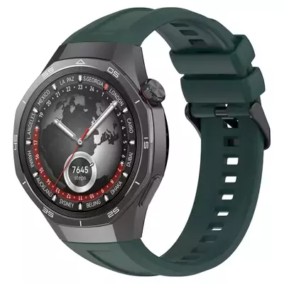 Microsonic Huawei Watch GT5 Pro 42mm Kordon, Silicone SwiftBands Petrol Yeşili