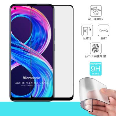 Microsonic Realme 8 Seramik Matte Flexible Ekran Koruyucu Siyah