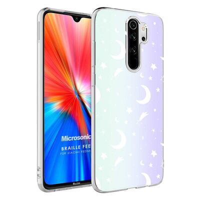 Microsonic Xiaomi Redmi Note 8 Pro Braille Feel Desenli Kılıf Moon