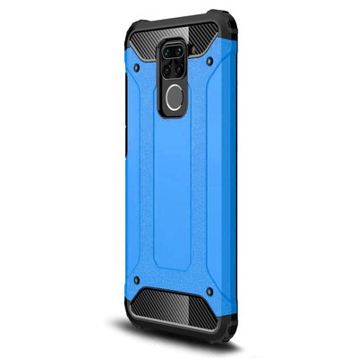 Microsonic Xiaomi Redmi Note 9 Kılıf Rugged Armor Mavi