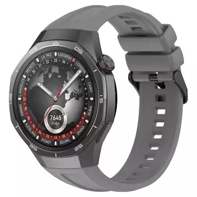 Microsonic Huawei Watch GT5 Pro 42mm Kordon, Silicone SwiftBands Gri