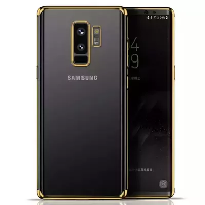 Microsonic Samsung Galaxy S9 Plus Kılıf Skyfall Transparent Clear Gold