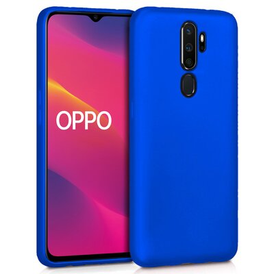 Microsonic Oppo A9 2020 Kılıf Matte Silicone Mavi