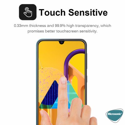 Microsonic Samsung Galaxy M30S Invisible Privacy Kavisli Ekran Koruyucu Siyah