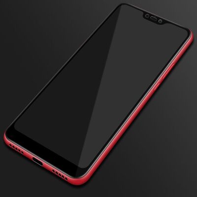 Microsonic Xiaomi Mi 8 Lite Kavisli Temperli Cam Ekran Koruyucu Film Beyaz