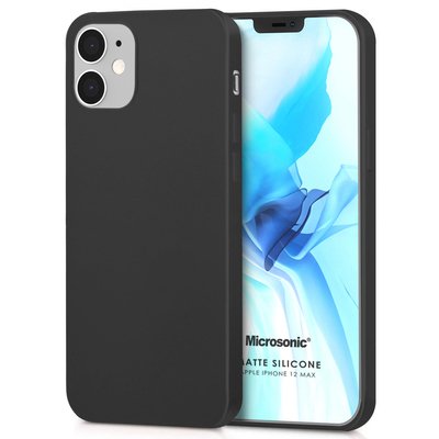 Microsonic Apple iPhone 12 Mini Kılıf Matte Silicone Siyah