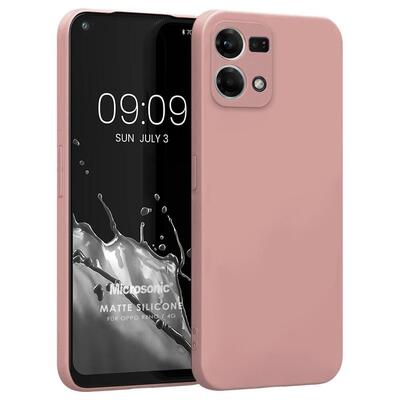 Microsonic Oppo Reno 7 4G Kılıf Matte Silicone Rose Gold