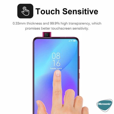 Microsonic Xiaomi Mi 9T Invisible Privacy Kavisli Ekran Koruyucu Siyah