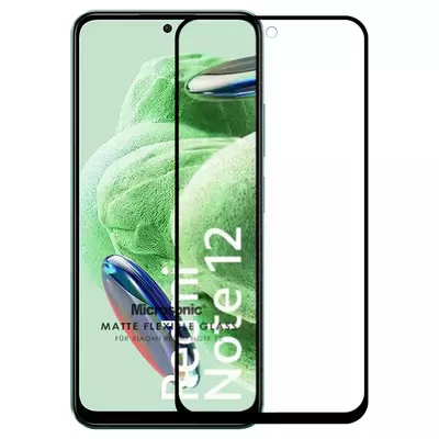 Microsonic Xiaomi Redmi Note 12 Seramik Matte Flexible Ekran Koruyucu Siyah