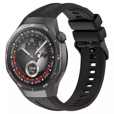 Microsonic Huawei Watch GT5 Pro 46mm Kordon, Silicone SwiftBands Siyah