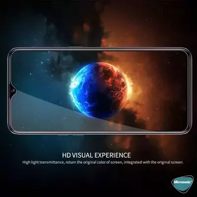 Microsonic Oppo Reno 7 Lite Tam Kaplayan Temperli Cam Ekran Koruyucu Siyah