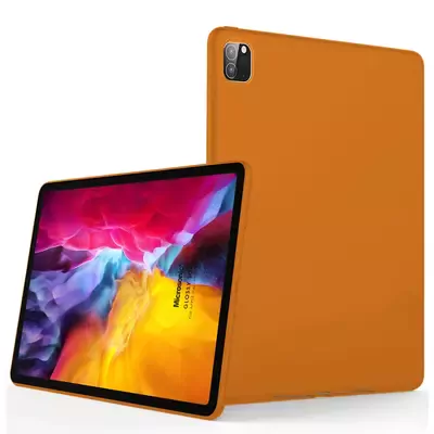 Microsonic Apple iPad Pro 12.9'' 2021 5. Nesil Kılıf (A2378-A2461-A2379-A2462) Matte Silicone Turuncu