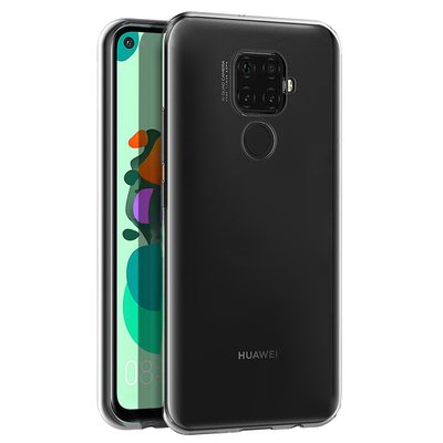 Microsonic Huawei Mate 30 Lite Kılıf Transparent Soft Beyaz