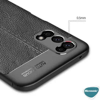 Microsonic Realme 7 Pro Kılıf Deri Dokulu Silikon Lacivert