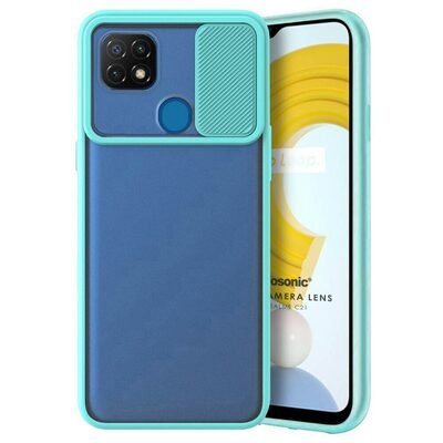 Microsonic Realme C21 Kılıf Slide Camera Lens Protection Turkuaz