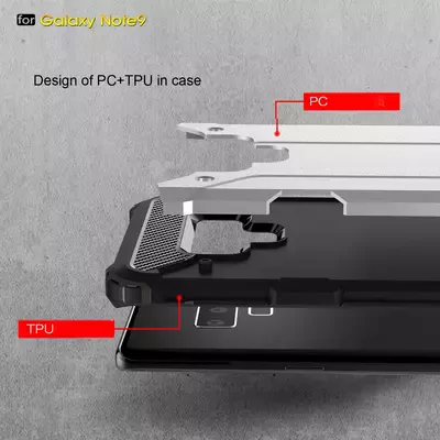 Microsonic Samsung Galaxy Note 9 Kılıf Rugged Armor Siyah