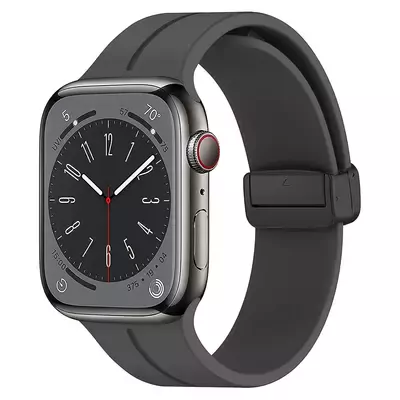 Microsonic Apple Watch Series 11 46mm Kordon Ribbon Line Koyu Gri