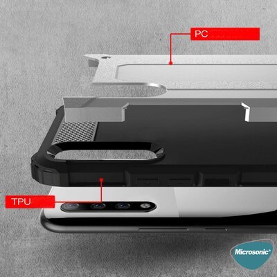 Microsonic Huawei Y8P Kılıf Rugged Armor Lacivert