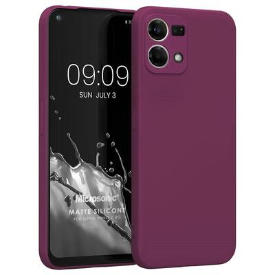 Microsonic Oppo Reno 7 4G Kılıf Matte Silicone Mor