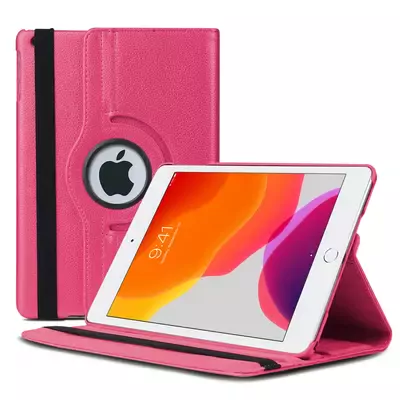 Microsonic Apple iPad 10.2'' 7. Nesil (A2197-A2200-A2198) Kılıf 360 Rotating Stand Deri Pembe