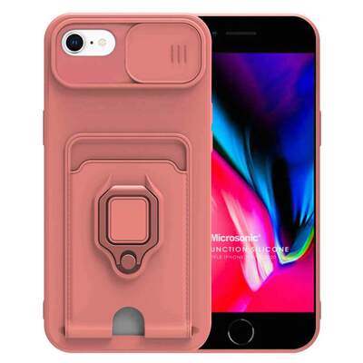 Microsonic Apple iPhone SE 2020 Kılıf Multifunction Silicone Pembe