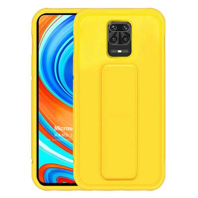 Microsonic Xiaomi Redmi Note 9 Pro Kılıf Hand Strap Sarı