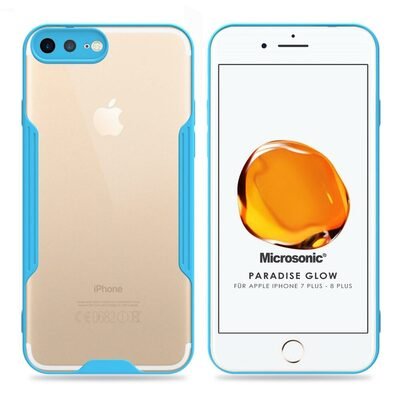 Microsonic Apple iPhone 8 Plus Kılıf Paradise Glow Turkuaz