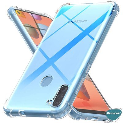 Microsonic Samsung Galaxy A11 Kılıf Anti Shock Silikon Şeffaf