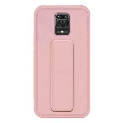 Microsonic Xiaomi Redmi Note 9 Pro Kılıf Hand Strap Rose Gold