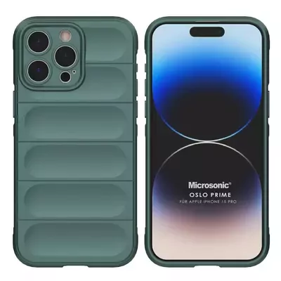 Microsonic Apple iPhone 15 Pro Kılıf Oslo Prime Yeşil