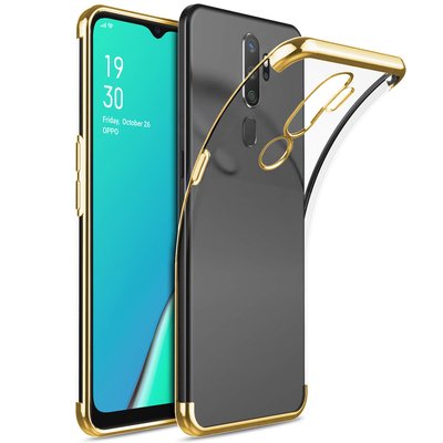 Microsonic Oppo A9 2020 Kılıf Skyfall Transparent Clear Gold