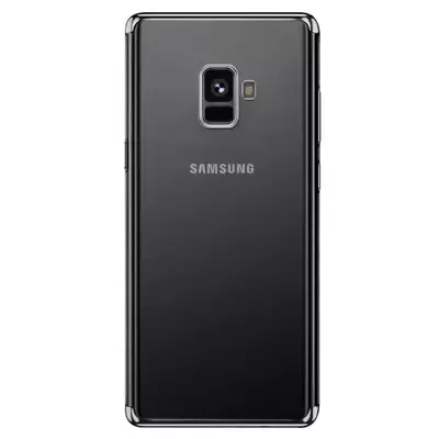 Microsonic Samsung Galaxy A8 2018 Kılıf Skyfall Transparent Clear Gümüş