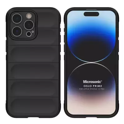 Microsonic Apple iPhone 15 Pro Kılıf Oslo Prime Siyah