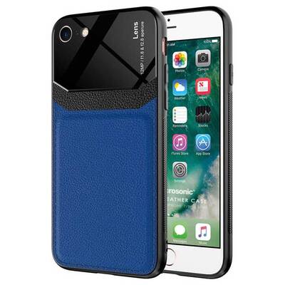 Microsonic Apple iPhone SE 2022 Kılıf Uniq Leather Lacivert