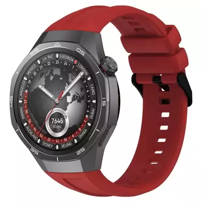 Microsonic Huawei Watch GT5 Pro 46mm Kordon, Silicone SwiftBands Kırmızı