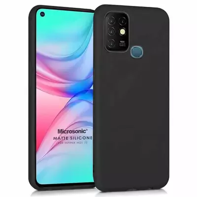 Microsonic Matte Silicone Infinix Hot 10 Kılıf Siyah