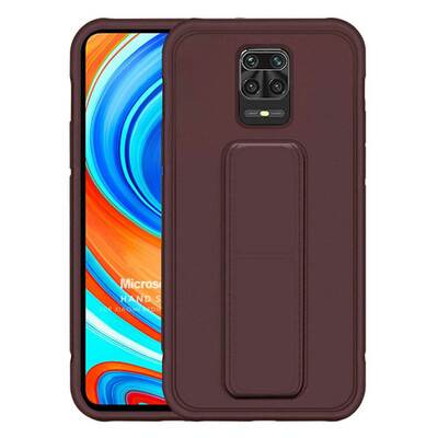 Microsonic Xiaomi Redmi Note 9 Pro Kılıf Hand Strap Mor