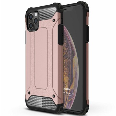 Microsonic Apple iPhone 12 Pro Kılıf Rugged Armor Rose Gold